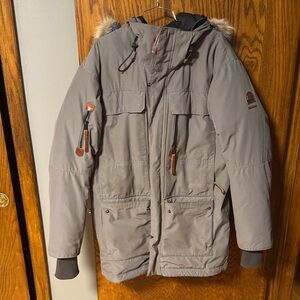 Sorel Gray Jacket with Brown Logo
